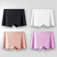new ice silk seamless underwear womens cotton crotch boxer shorts ladies pants four corners anti empty summer thin section