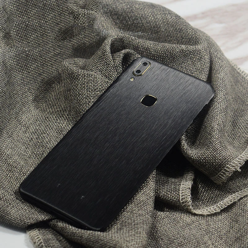 

Rear Stickers Wrap Skin Metal Brushed Pattern Decorative Back Film For VIVO Y85 Mobile Phone Protector Vivo Y85 Matte Back Film