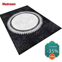 madream fashion carpets for living room modern geometric rhombus black rugs for bedroom non slip home decoration bedside mat new