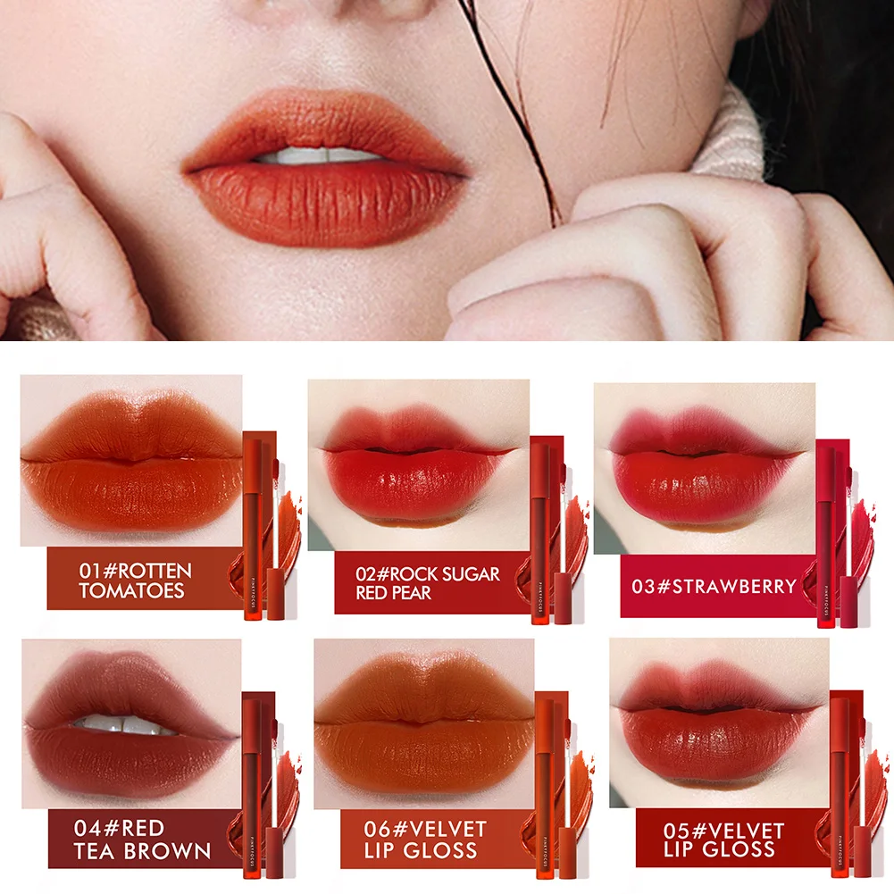 

1Pc Matte Liquid Lipstick Lip Glaze Natural Moisturizer Waterproof Velvet Lip Glosses High Pigmented Long Lasting Lipsticks drop