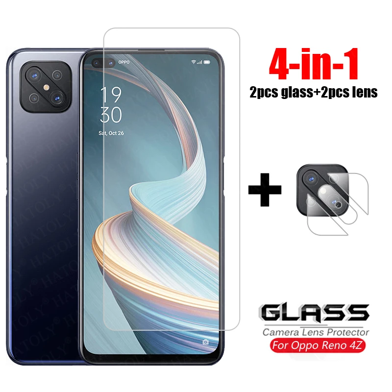 

Glass on Reno 4Z Tempered Glass For Oppo Reno 5 Lite 5F 5K 5Z Reno2 Z 2Z 2F 3 4 SE Ace 2 HD Phone Screen Protector Camera Glass