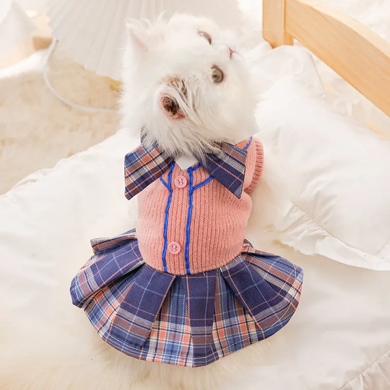 

Pet JK Uniform Cat Cosplay Costumes Sailor Uniform for Dogs Clothes Cats