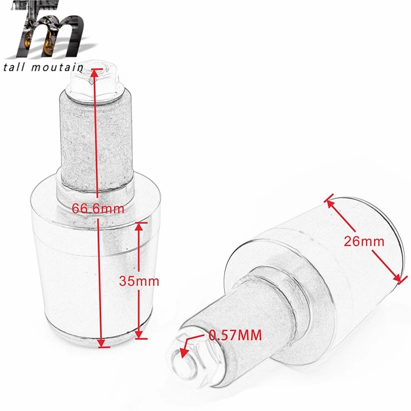 Ручки для мотоцикла 7/8 дюйма 22 мм Концевая ручка заглушка Honda Yamaha Suzuki For KTM Ducati BMW