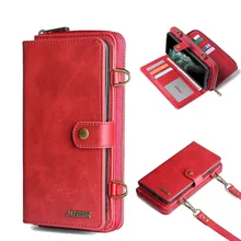 Zipper Wallet Phone Case For iPhone 11 Pro Max X XR 6 6S 8 7 Plus Flip Leather Case For iPhone XS Max SE 2020 Soft Case Stand