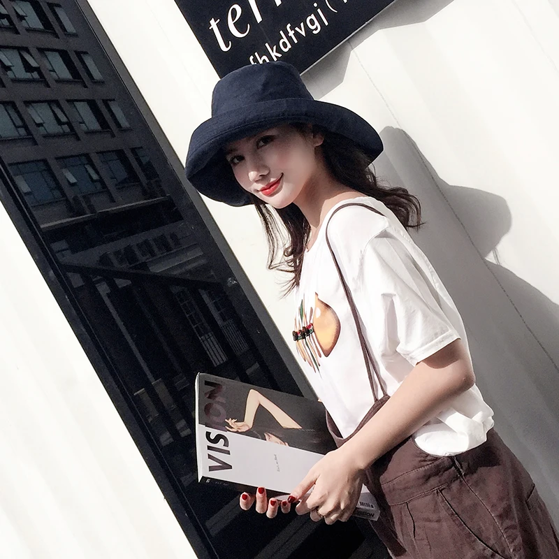 ZJBECHAHMU Новая повседневная винтажная однотонная шляпа от солнца из полиэстера для