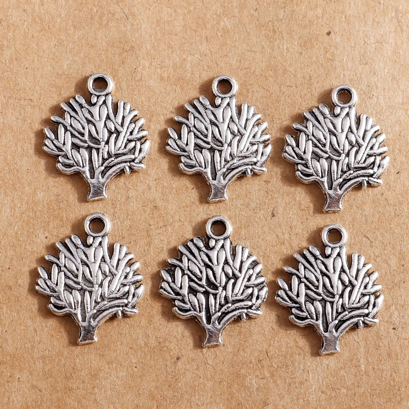20pcs Happiness Tree Charms Pendants Antique Silver Color Plants Charms
for DIY Bracelets Necklace Fashion Jewelry Findings