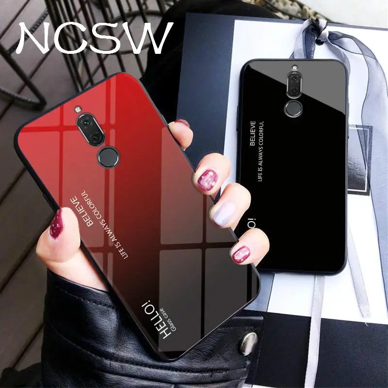Чехол с градиентным закаленным стеклом для Meizu 16S 16XS 16th Plus M6T M5S M5 X8 M9 M8 M6 Note 9 8 6 5