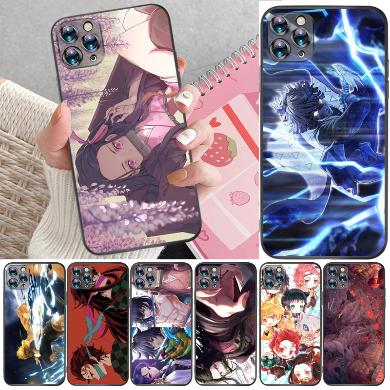 

Demon Slayer Kamado Tanjirou Agatsuma Zenitsu Kimetsu No Yaiba Kamado Nezuko Phone Case For iPhone 6 6S Plus 7 8 Coque Carcasa