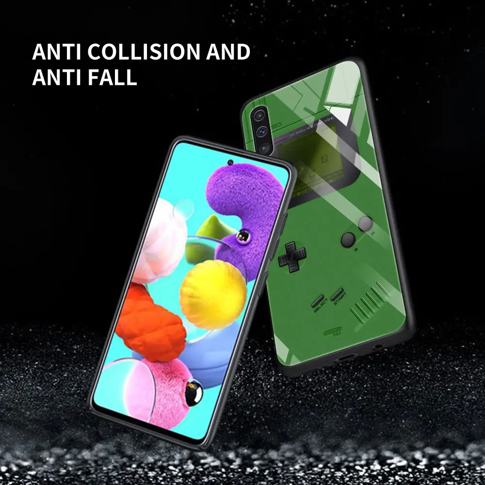 

Game Boy Game Box Glass For Samsung Galaxy A51 A71 A50 A70 Tempered Phone Case A31 A21s A30 A91 A41 M31 A40 A32 A12 Cover
