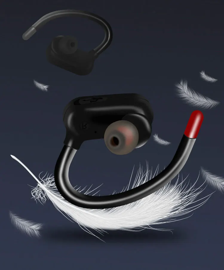 Беспроводная красная водонепроницаемая модная мини гарнитура Yulass с ушным