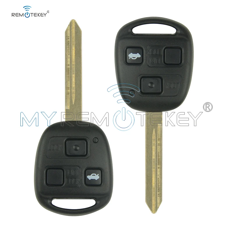 Denso (не Valeo) Remtekey 2 шт. 3 кнопки 434 МГц с чипом 4D70 лезвие TOY47 для Toyota Avensis 2004 2009|Ключ от