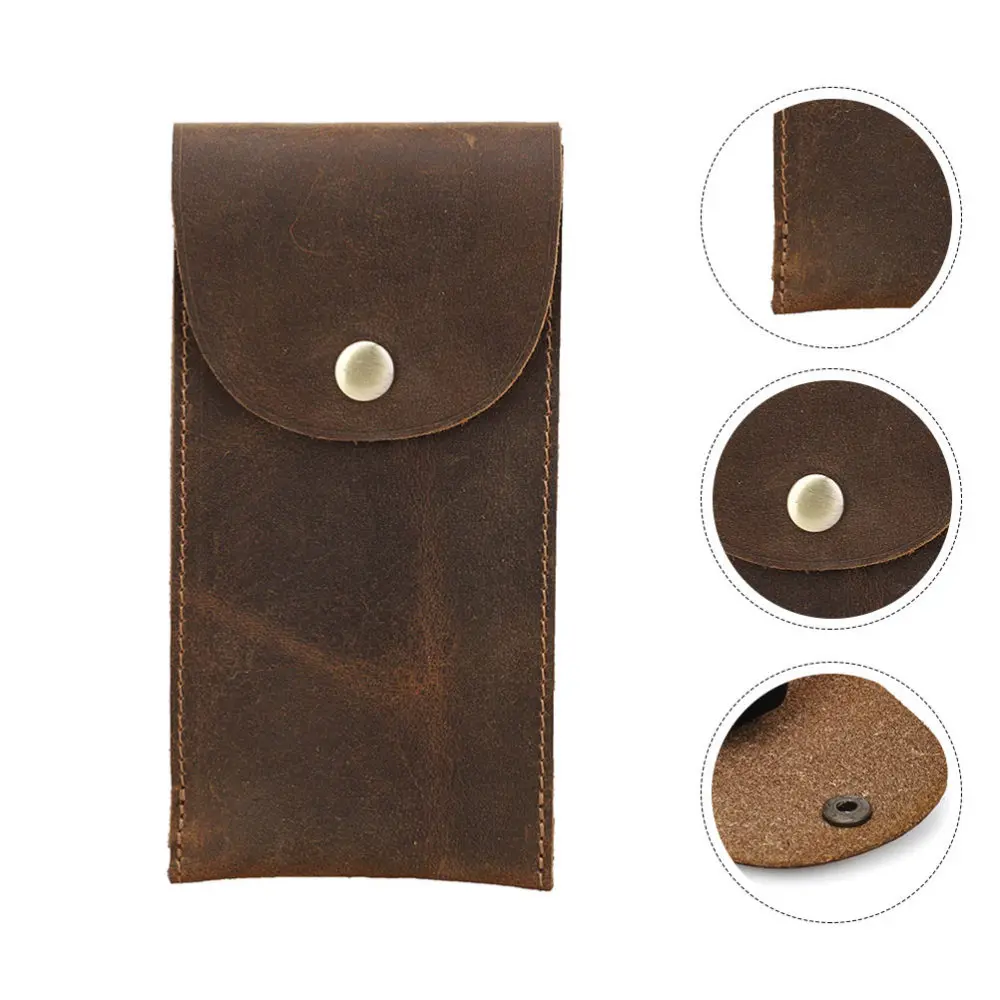 

1pc Leather Watch Case Protective Watch Cover Compatible for Apple Watch (Coffee)