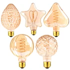 Диммируемая Светодиодная лампа Grensk E27, светодиодсветодиодный спиральная лампа накаливания T25 C35 3 Вт 2200K, светодиодный ро винтажная Светодиодная лампа E12 E14 220 В для украшения дома