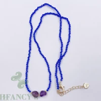 blue spinel amethyst pendant necklace 18 inches cultured chic classic hang chain