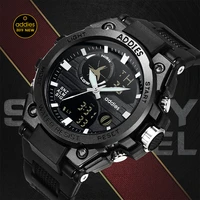 new waterproof luminous plastic multi function watch mens outdoor sports led electronic watch