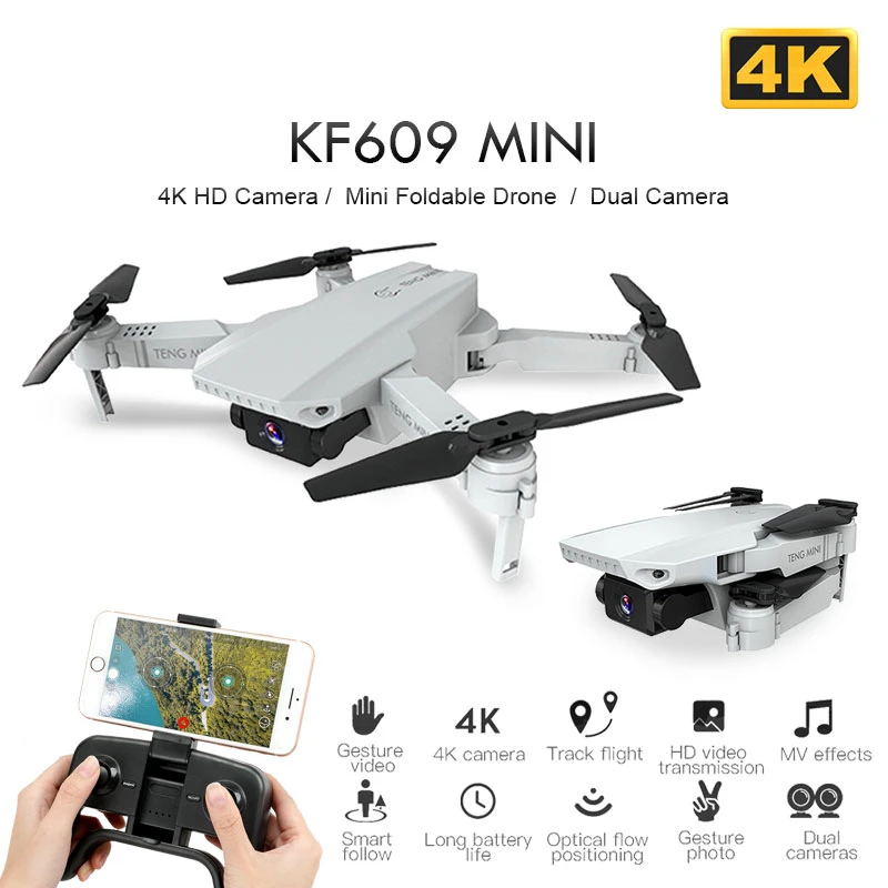 ZLRC KF609 RC Drone 4K 720P HD Camera Mini Foldable Quadcopter WIFI FPV Selfie Drones Quadrocopter Helicopter Toy Kids VS M71 | Игрушки и