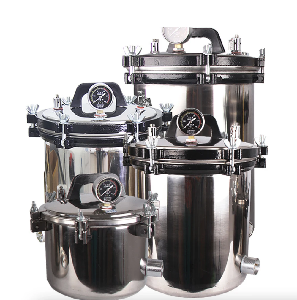 

8L/18L/24L Portable Stainless Steel Heating Autoclave High Pressure Sterilizer Sterilization Pot Pressure Steam 70-106kpa
