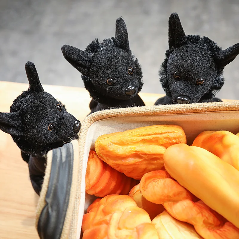 1 шт. плюшевая черная собака 22 см|Мягкие игрушки животные| |