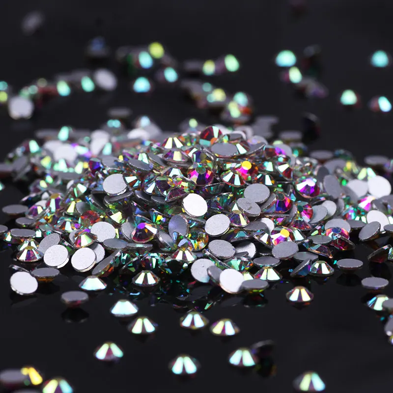 Pulaqi блестящие стразы s Кристалл AB SS3 SS50 не горячей исправить FlatBack шитье стразами &
