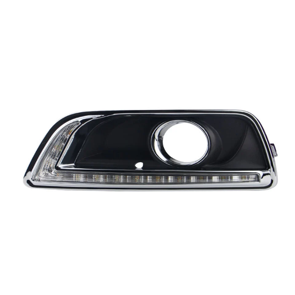 2 шт. светодиодный DRL Дневной ходовой светильник для Chevrolet Malibu 2011 2012 2013 автомобильный Стайлинг с противотуманной лампой отверстие поворотный светильник