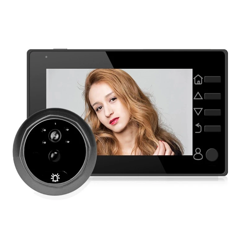 Door Peephole Camera Video Doorbell 4.3 Inch Video Eye LCD Digital Electronic Door Viewer Night Vision Support Motion Detection