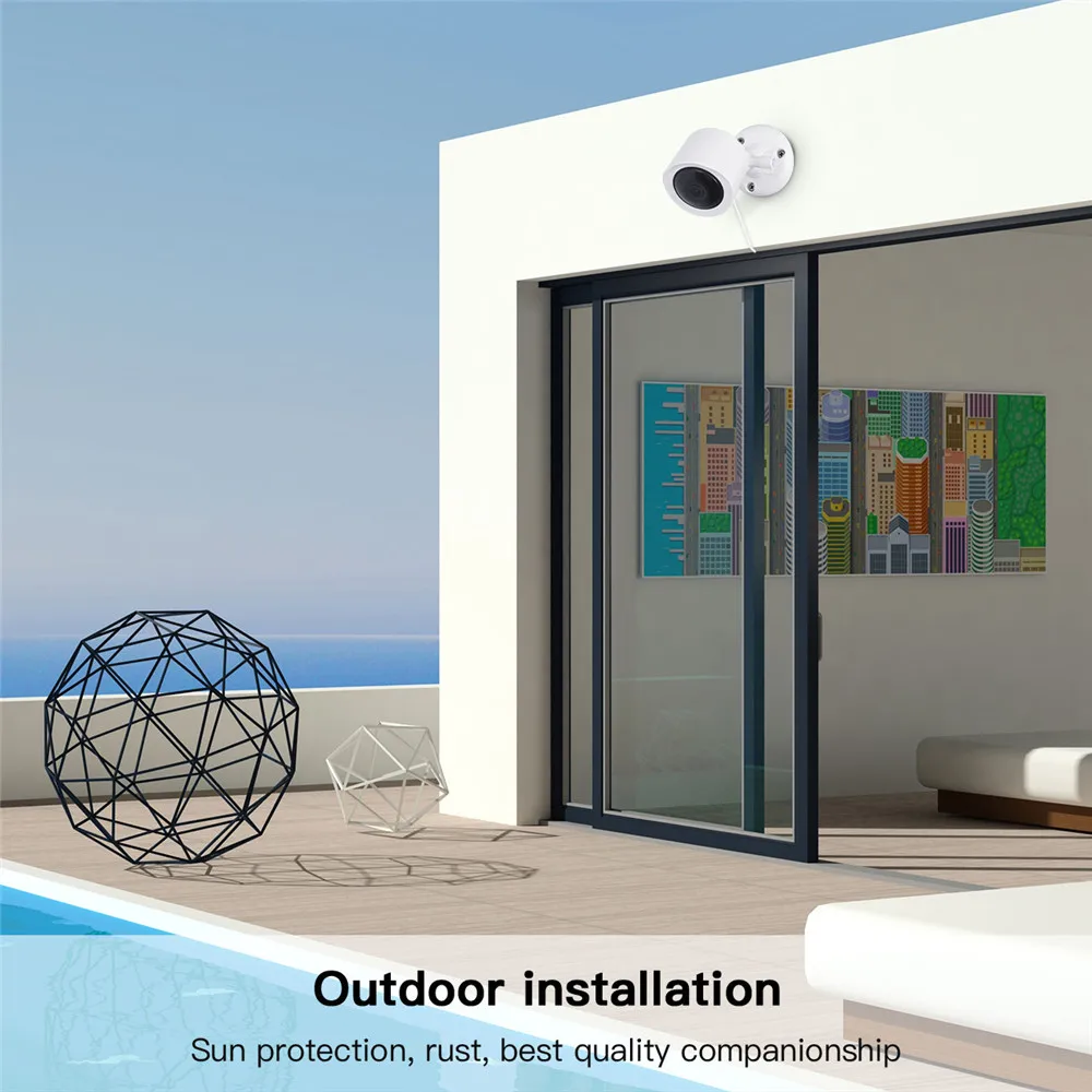 YI Home Camera Stand Waterproof Wall Mount Holder with Protective Case 360 Degree Swivel Brackets for YI Home Camera Accessories