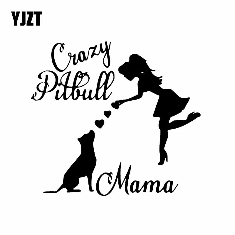 YJZT 15.7X14.2CM Crazy защитный чехол для телефона I Love Mama автомобиля Стикеры мама Lover
