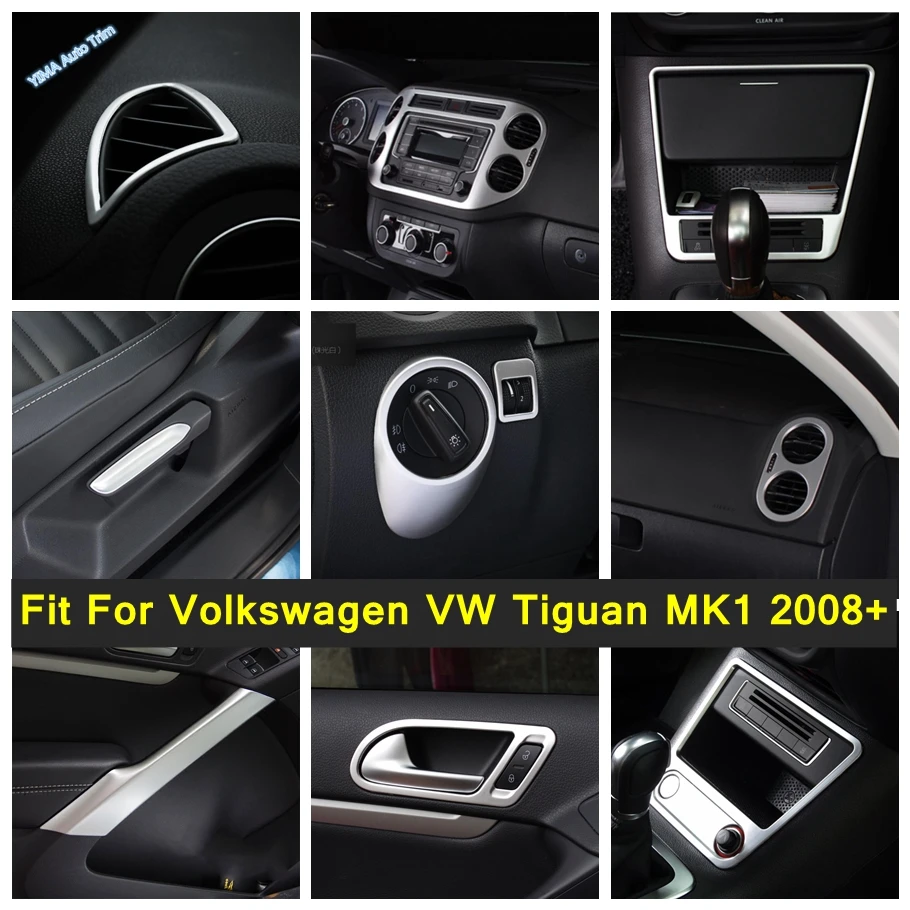 

Подлокотник/ящик для хранения/рулевое колесо/регулируемая крышка ручки сиденья отделка Матовый Интерьер для Volkswagen VW Tiguan MK1 2008 - 2015