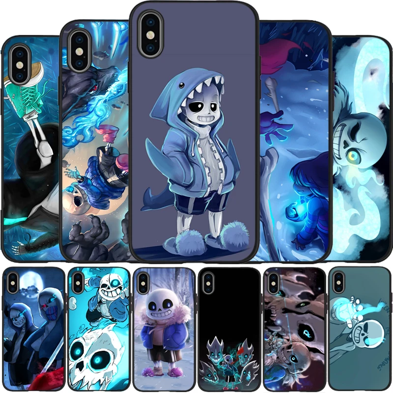 Чехол для телефона undertale papyrus sans doggo мягкий силиконовый черный чехол iPhone 5 5S SE 6 plus 7 8