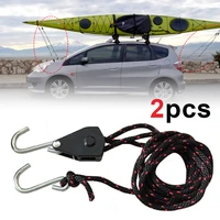 2 pcs kayak and canoe boat bow and stern rope lock tie down straps 14 136kg loaded heavy duty hanger