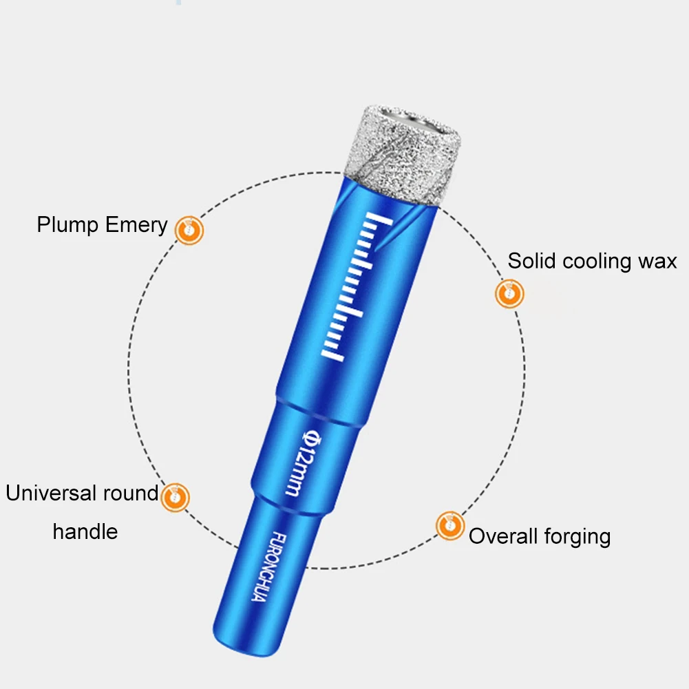 

7pcs Brazed Dry Drill Multifunction Marble Vitrified Brick Granite Glass Eye Dryer Open Hole Size 5/6/8/10/12/14/16mm