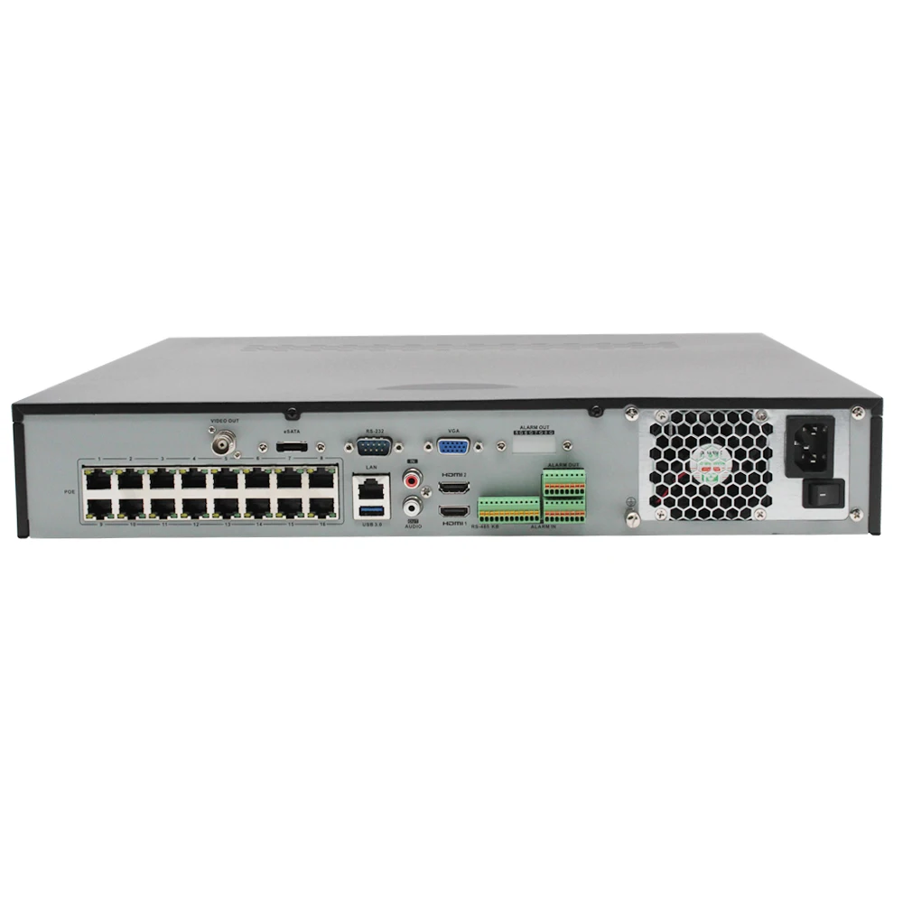 Hikvision H.265 4K разрешение 16CH NVR DS-7716NI-I4/16 P Plug& Play 16-канальный POE NVRs для системы видеонаблюдения HDMI 4 SATA 12MP