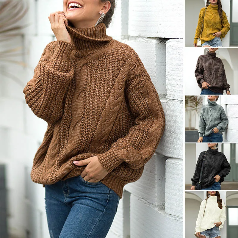 

Autumn and Winter Thick Line Twist Sweater Fashion Wild Sweater