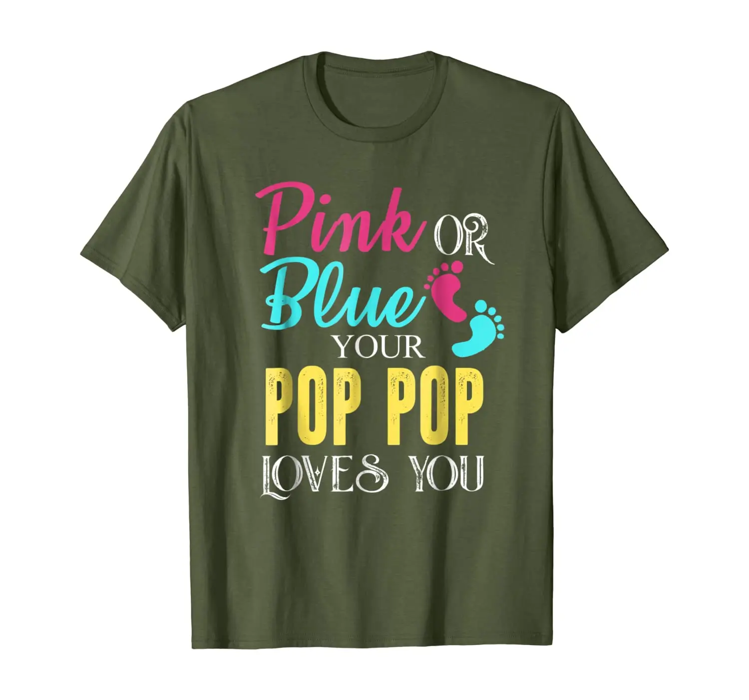 

Pink Or Blue Shirt Gender Reveal Party Your POP-POP T Shirt