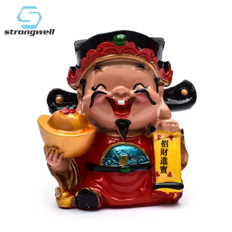 Strongwell китайская версия Q статуэтки бога богатства из смолы куклы на пять дорог