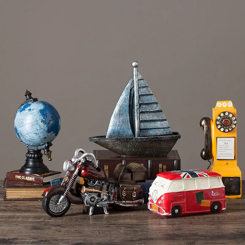 Маленькие американские украшения в стиле ретро граммофон креативный домашний