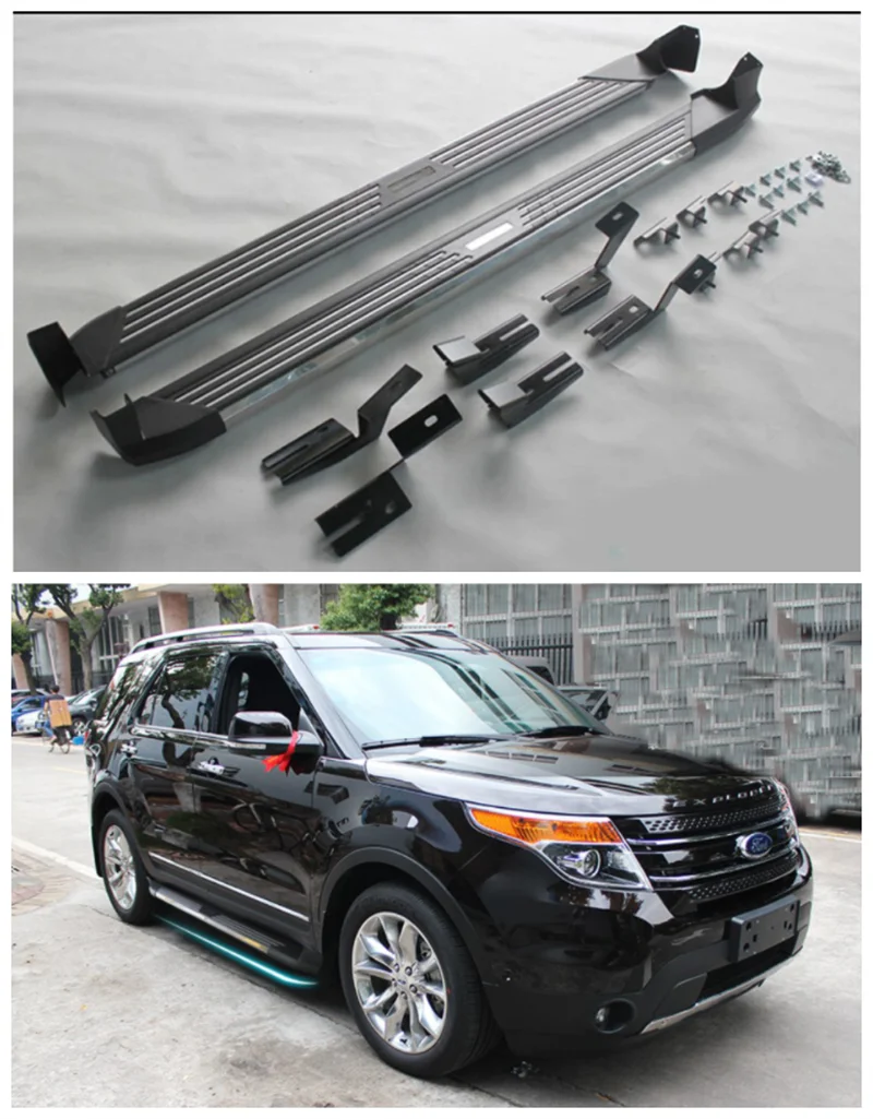 

Running Boards Auto Side Step Bar Pedals High Quality Grain Design Nerf Bars For Ford Explorer 2011 2012 2013 2014 2015