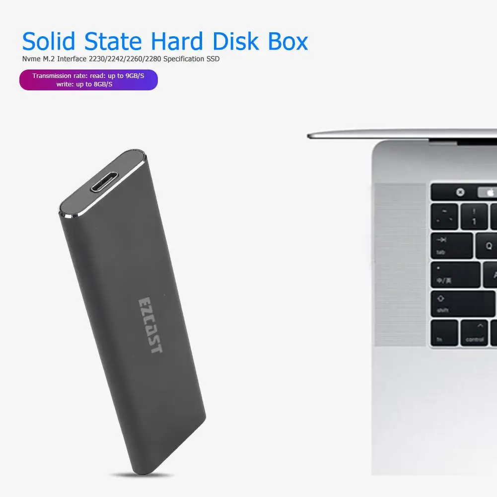 M.2 NVME PCIe к USB3.1 GEN2 M Key SSD Box Mobile Type c полностью совместим с интерфейсом m.2|Корпус