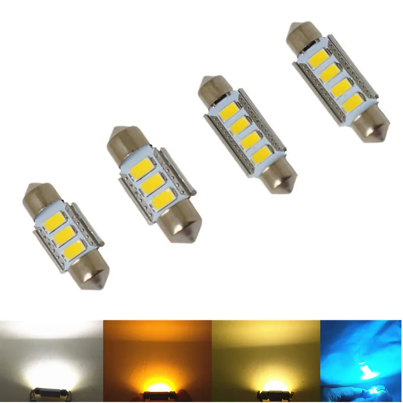 QIPO 1 шт. Festoon CANBUS 31 36 39 41 мм C5W led безотказсветодиодный 5630 светодиодный светодиод для