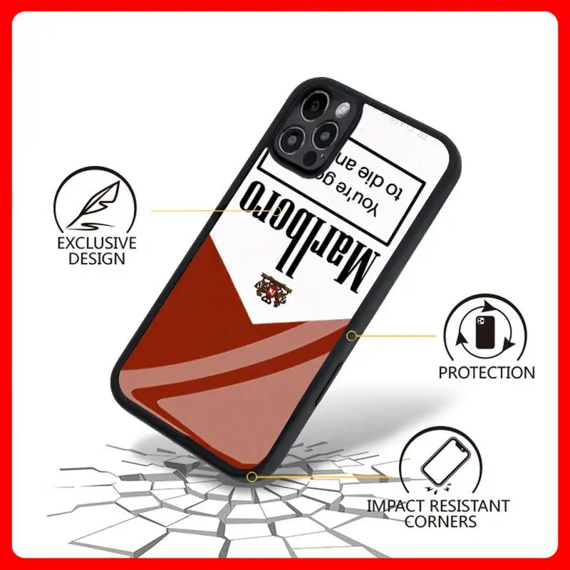 

Luxury Cigarettes Phone Case For PC-Iphone 5s Se 6 6s 7 8 11 12 X Xs Pro Plus Mini Max Fundas Cover Smartphone