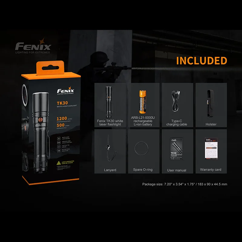 Fenix TK30 новейший 1200 метров максимальный дальность луча высокопроизводительный