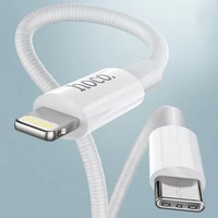 hoco pd type c to lighting cable for iphone 12 pro xs max x xr macbook 20w pd 3a fast charging sync data cord elbow usb c cable
