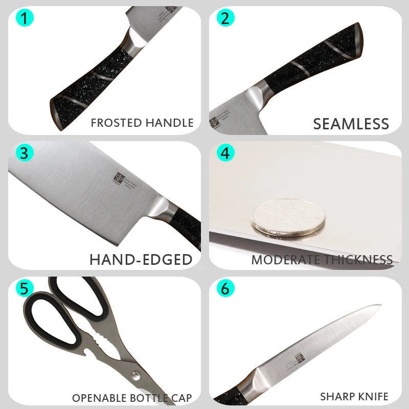 Наборы кухонных ножей Япония Кливер нарезка утилита нож для нарезки 440C из