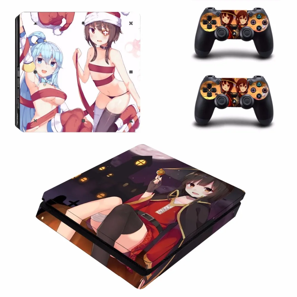 Cute Girl Railgun Hatsune Miku Tokisaki Kurumi Saber PS4 Slim Skin стикер для консоли PlayStation 4 и