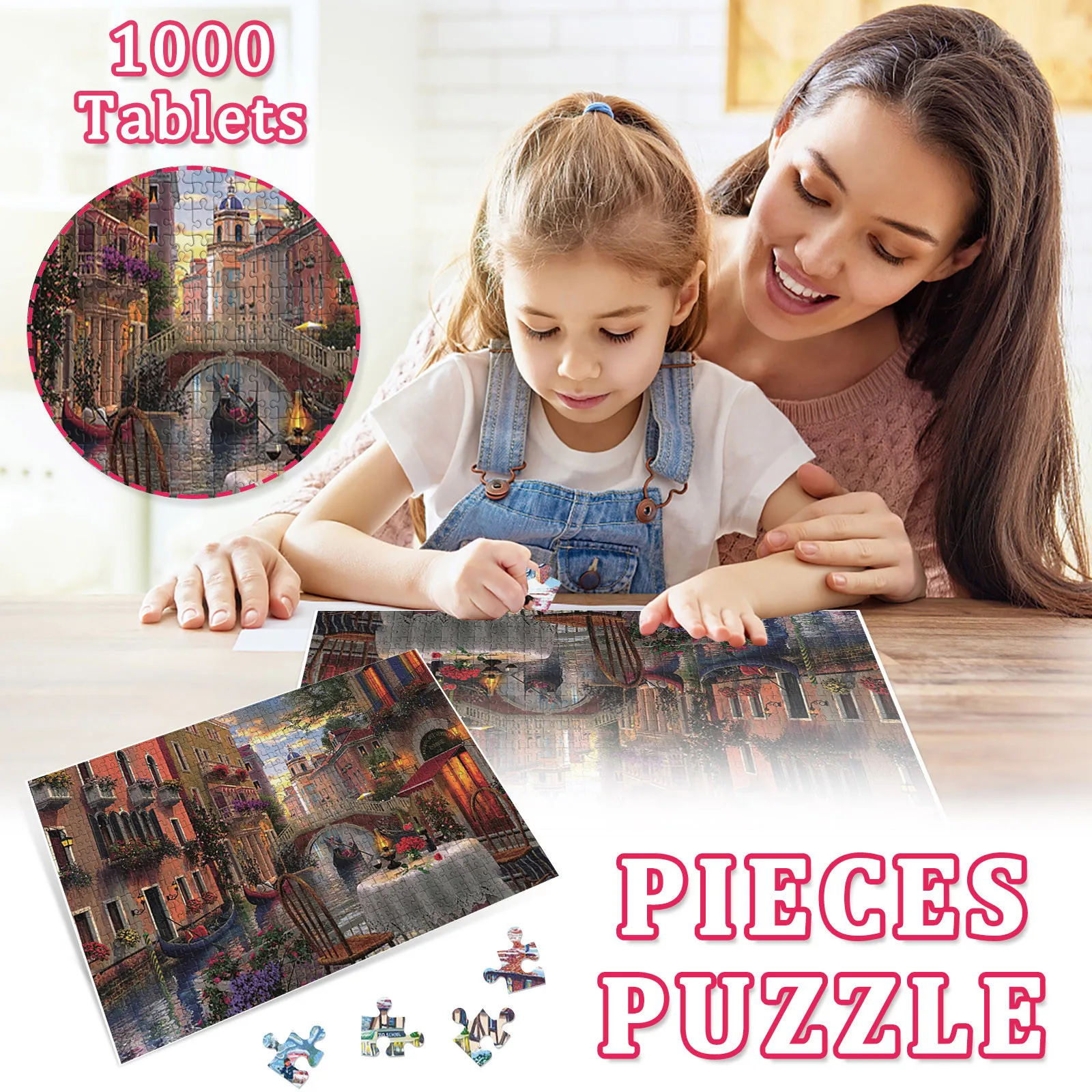 

1000 Large Adult And Children's Puzzle Festival Gift Virtual Puzzle Christmas Developmental Toy