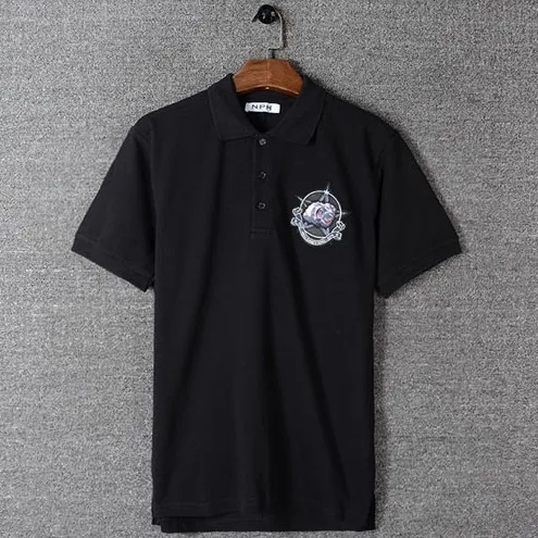 

New High 19ss Men Punk High Embroidery roar orangutan Fashion Polo Shirts Shirt Hip Hop Skateboard Cotton Polo Top Tee #697