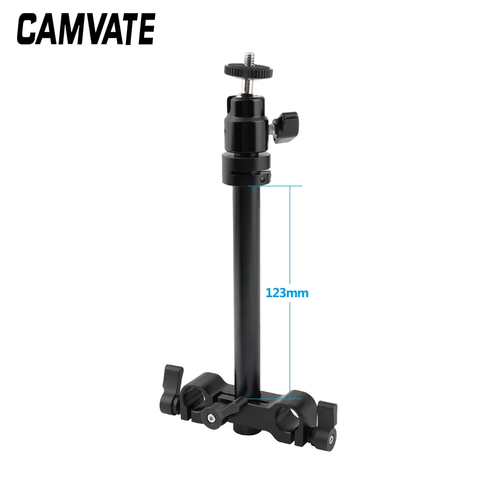 CAMVATE регулируемый держатель с шаровой головкой наружной резьбой 1/4 дюйма + 15 мм
