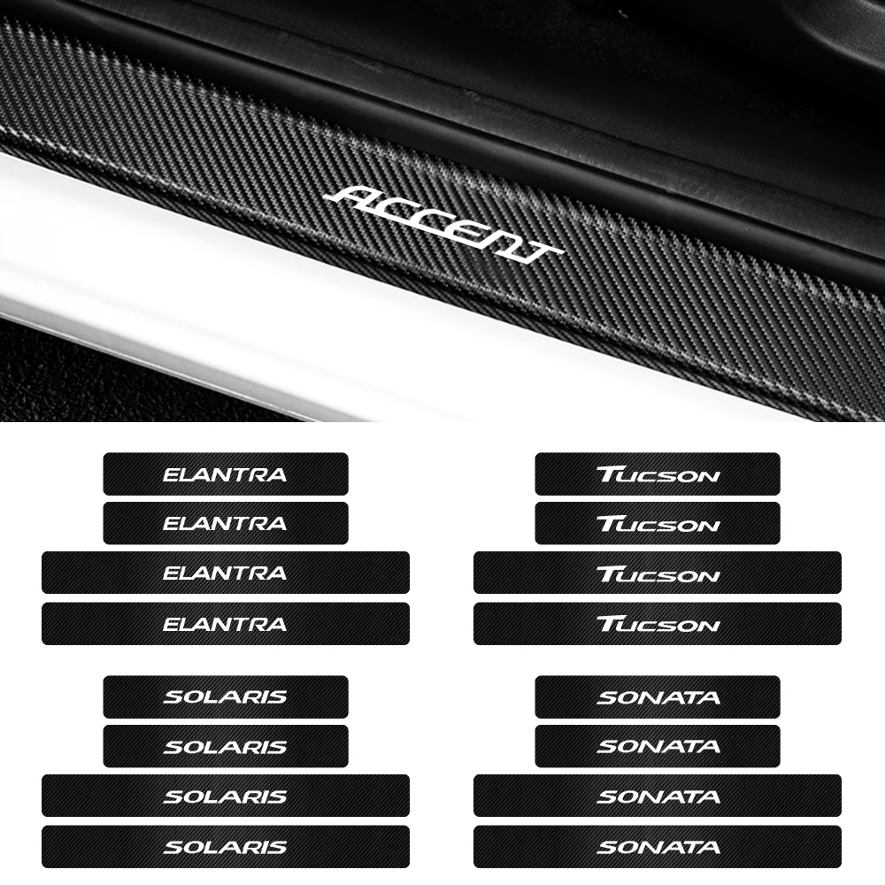 Автомобильный Стайлинг 4 шт. углеродное волокно автомобильная дверь пороговая