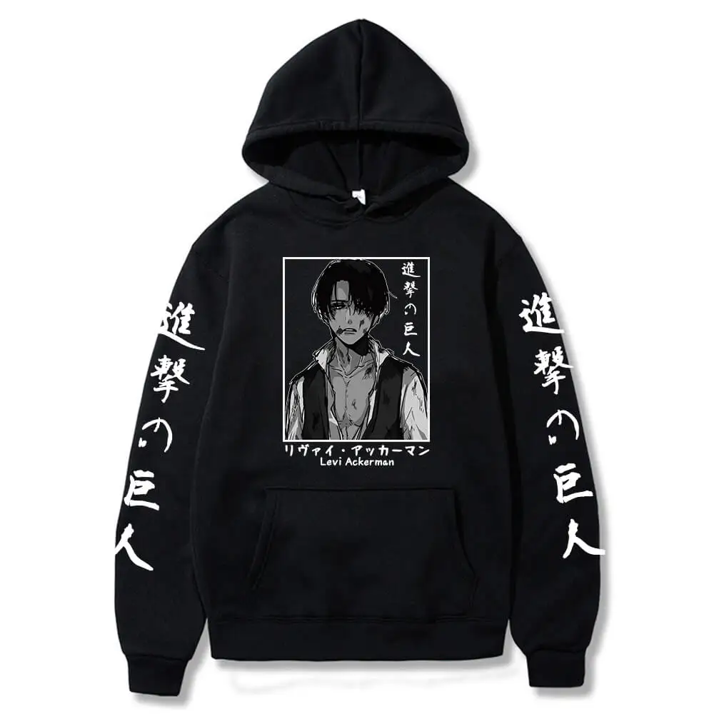 

Japanese Anime Graphic Hoodies Attack on Titan Hoodie Harajuku Sweatshirt Pullover Unisex Male