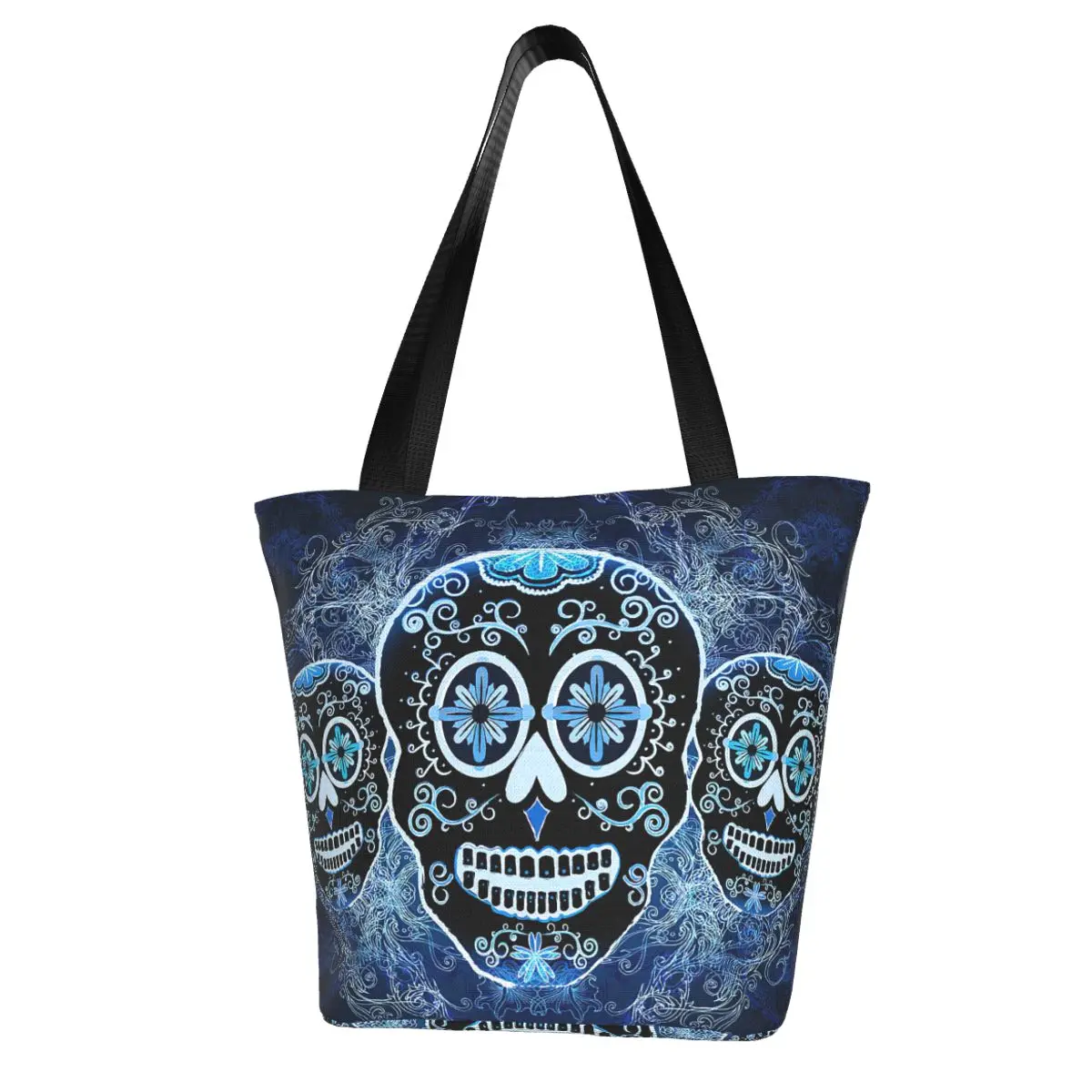 Mexican Skull Shopping Bag Aesthetic Cloth Outdoor Handbag Female Fashion Bags